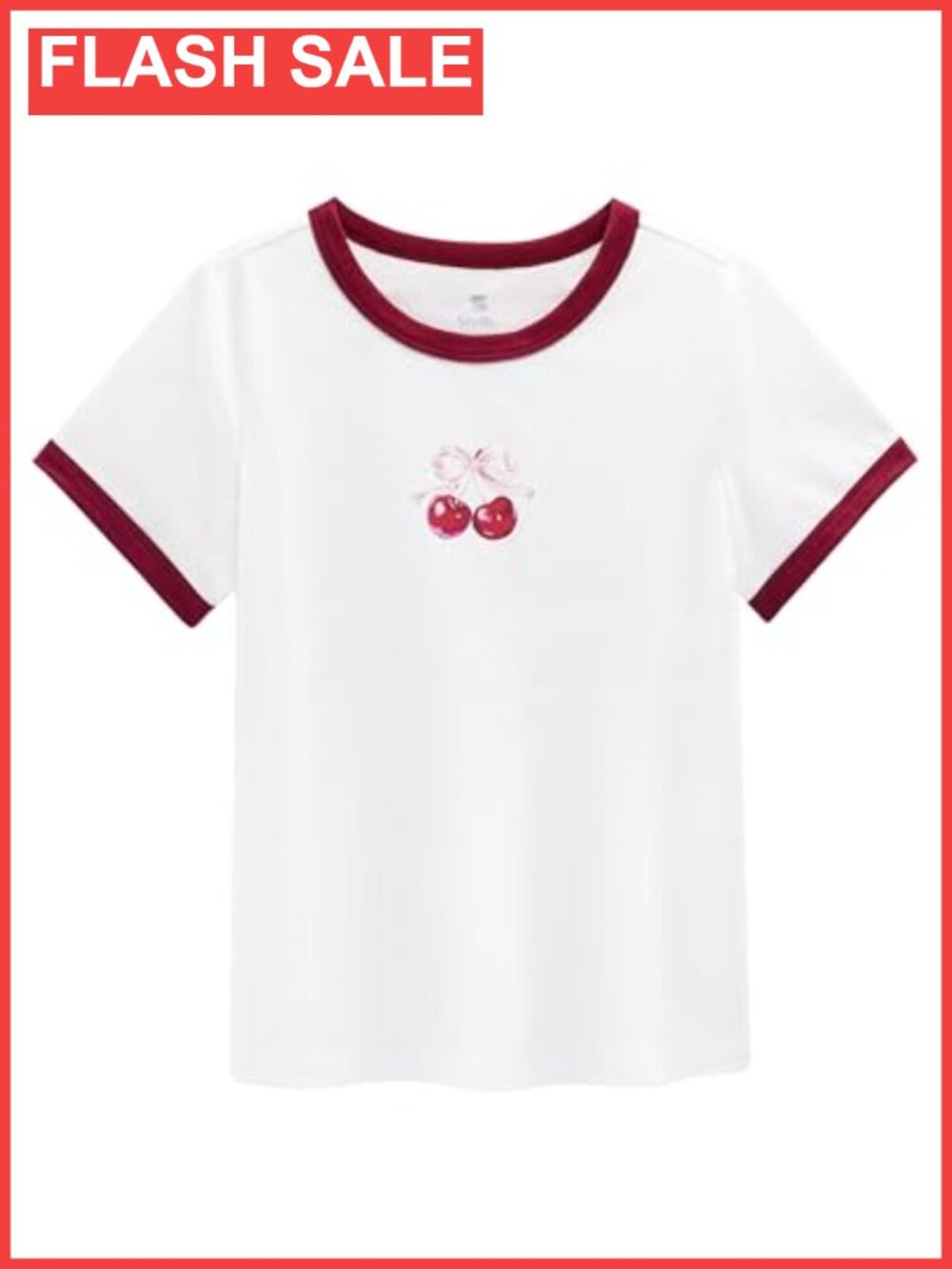 Girls Retro Graphic T Shirt Soft Stretch Crewneck Tee for School